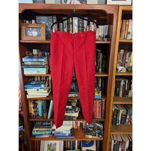 Banana Republic Women’s Size 2 Red Camden Pants Trousers Pleated Print Dress